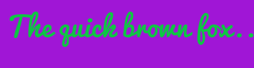 Image with Font Color 0FC544 and Background Color A016D6